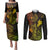 Hawaii Couples Matching Puletasi Dress and Long Sleeve Button Shirts Fish Hook Tattoo Mix Polynesian Plumeria Reggae Version LT14 Reggae - Polynesian Pride