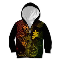 Hawaii Kid Hoodie Fish Hook Tattoo Mix Polynesian Plumeria Reggae Version LT14 - Polynesian Pride
