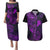 Hawaii Couples Matching Puletasi Dress and Hawaiian Shirt Fish Hook Tattoo Mix Polynesian Plumeria Purple Version LT14 Purple - Polynesian Pride