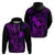 Hawaii Hoodie Fish Hook Tattoo Mix Polynesian Plumeria Purple Version LT14 - Polynesian Pride