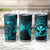 Hawaii Tumbler Cup Fish Hook Tattoo Mix Polynesian Plumeria Turquoise Version