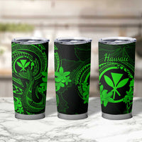 Hawaii Tumbler Cup Fish Hook Tattoo Mix Polynesian Plumeria Green Version