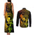 Hawaii Couples Matching Tank Maxi Dress and Long Sleeve Button Shirts Hula Girl Mix Polynesian Plumeria Reggae Version LT14 - Polynesian Pride