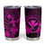 Hawaii Tumbler Cup Hula Girl Mix Polynesian Plumeria Pink Version