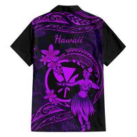 Hawaii Kid Hawaiian Shirt Hula Girl Mix Polynesian Plumeria Purple Version LT14 - Polynesian Pride