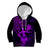 Hawaii Kid Hoodie Hula Girl Mix Polynesian Plumeria Purple Version LT14 Purple - Polynesian Pride