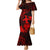 Hawaii Mermaid Dress Hula Girl Mix Polynesian Plumeria Red Version LT14 Women Red - Polynesian Pride