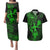 Hawaii Couples Matching Puletasi Dress and Hawaiian Shirt Hula Girl Mix Polynesian Plumeria Green Version LT14 Green - Polynesian Pride