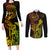 Hawaii Couples Matching Long Sleeve Bodycon Dress and Long Sleeve Button Shirts King Kamehameha Mix Polynesian Plumeria Reggae Version LT14 Reggae - Polynesian Pride