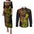 Hawaii Couples Matching Puletasi Dress and Long Sleeve Button Shirts King Kamehameha Mix Polynesian Plumeria Reggae Version LT14 Reggae - Polynesian Pride