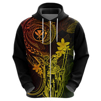 Hawaii Hoodie King Kamehameha Mix Polynesian Plumeria Reggae Version LT14 - Polynesian Pride
