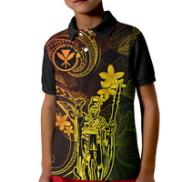 Hawaii Kid Polo Shirt King Kamehameha Mix Polynesian Plumeria Reggae Version LT14 Kid Reggae - Polynesian Pride