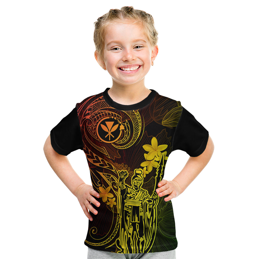 Hawaii Kid T Shirt King Kamehameha Mix Polynesian Plumeria Reggae Version LT14 Reggae - Polynesian Pride