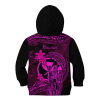 Hawaii Kid Hoodie King Kamehameha Mix Polynesian Plumeria Pink Version LT14 - Polynesian Pride