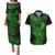 Hawaii Couples Matching Puletasi Dress and Hawaiian Shirt King Kamehameha Mix Polynesian Plumeria Green Version LT14 Green - Polynesian Pride
