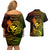Hawaii Couples Matching Off Shoulder Short Dress and Hawaiian Shirt Pineapple Mix Polynesian Plumeria Reggae Version LT14 - Polynesian Pride