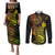 Hawaii Couples Matching Puletasi Dress and Long Sleeve Button Shirts Pineapple Mix Polynesian Plumeria Reggae Version LT14 Reggae - Polynesian Pride