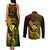 Hawaii Couples Matching Tank Maxi Dress and Long Sleeve Button Shirts Pineapple Mix Polynesian Plumeria Reggae Version LT14 - Polynesian Pride