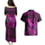 Hawaii Couples Matching Puletasi Dress and Hawaiian Shirt Pineapple Mix Polynesian Plumeria Pink Version LT14 - Polynesian Pride