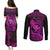 Hawaii Couples Matching Puletasi Dress and Long Sleeve Button Shirts Pineapple Mix Polynesian Plumeria Pink Version LT14 - Polynesian Pride