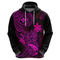 Hawaii Hoodie Pineapple Mix Polynesian Plumeria Pink Version LT14 - Polynesian Pride