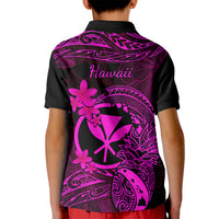 Hawaii Kid Polo Shirt Pineapple Mix Polynesian Plumeria Pink Version LT14 - Polynesian Pride
