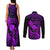 Hawaii Couples Matching Tank Maxi Dress and Long Sleeve Button Shirts Pineapple Mix Polynesian Plumeria Purple Version LT14 - Polynesian Pride