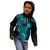 Hawaii Kid Hoodie Pineapple Mix Polynesian Plumeria Turquoise Version LT14 - Polynesian Pride