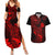 Hawaii Couples Matching Summer Maxi Dress and Hawaiian Shirt Pineapple Mix Polynesian Plumeria Red Version LT14 Red - Polynesian Pride
