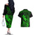 hawaii-couples-matching-off-the-shoulder-long-sleeve-dress-and-hawaiian-shirt-pineapple-mix-polynesian-plumeria-green-version