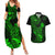 hawaii-couples-matching-summer-maxi-dress-and-hawaiian-shirt-pineapple-mix-polynesian-plumeria-green-version
