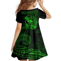 Hawaii Family Matching Off Shoulder Maxi Dress and Hawaiian Shirt Pineapple Mix Polynesian Plumeria Green Version LT14 - Polynesian Pride
