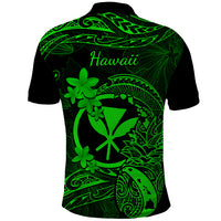 Hawaii Polo Shirt Pineapple Mix Polynesian Plumeria Green Version LT14 - Polynesian Pride