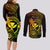 hawaii-couples-matching-long-sleeve-bodycon-dress-and-long-sleeve-button-shirts-shaka-tattoo-mix-polynesian-plumeria-reggae-version