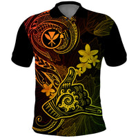 Hawaii Polo Shirt Shaka Tattoo Mix Polynesian Plumeria Reggae Version LT14 Reggae - Polynesian Pride