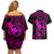 hawaii-couples-matching-off-shoulder-short-dress-and-hawaiian-shirt-shaka-tattoo-mix-polynesian-plumeria-pink-version