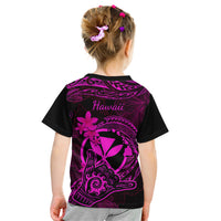 Hawaii Kid T Shirt Shaka Tattoo Mix Polynesian Plumeria Pink Version LT14 - Polynesian Pride