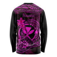 Hawaii Long Sleeve Shirt Shaka Tattoo Mix Polynesian Plumeria Pink Version LT14 - Polynesian Pride