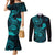 hawaii-couples-matching-mermaid-dress-and-long-sleeve-button-shirts-shaka-tattoo-mix-polynesian-plumeria-turquoise-version