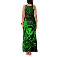 Hawaii Family Matching Tank Maxi Dress and Hawaiian Shirt Shaka Tattoo Mix Polynesian Plumeria Green Version LT14 - Polynesian Pride