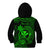 Hawaii Kid Hoodie Shaka Tattoo Mix Polynesian Plumeria Green Version LT14 - Polynesian Pride