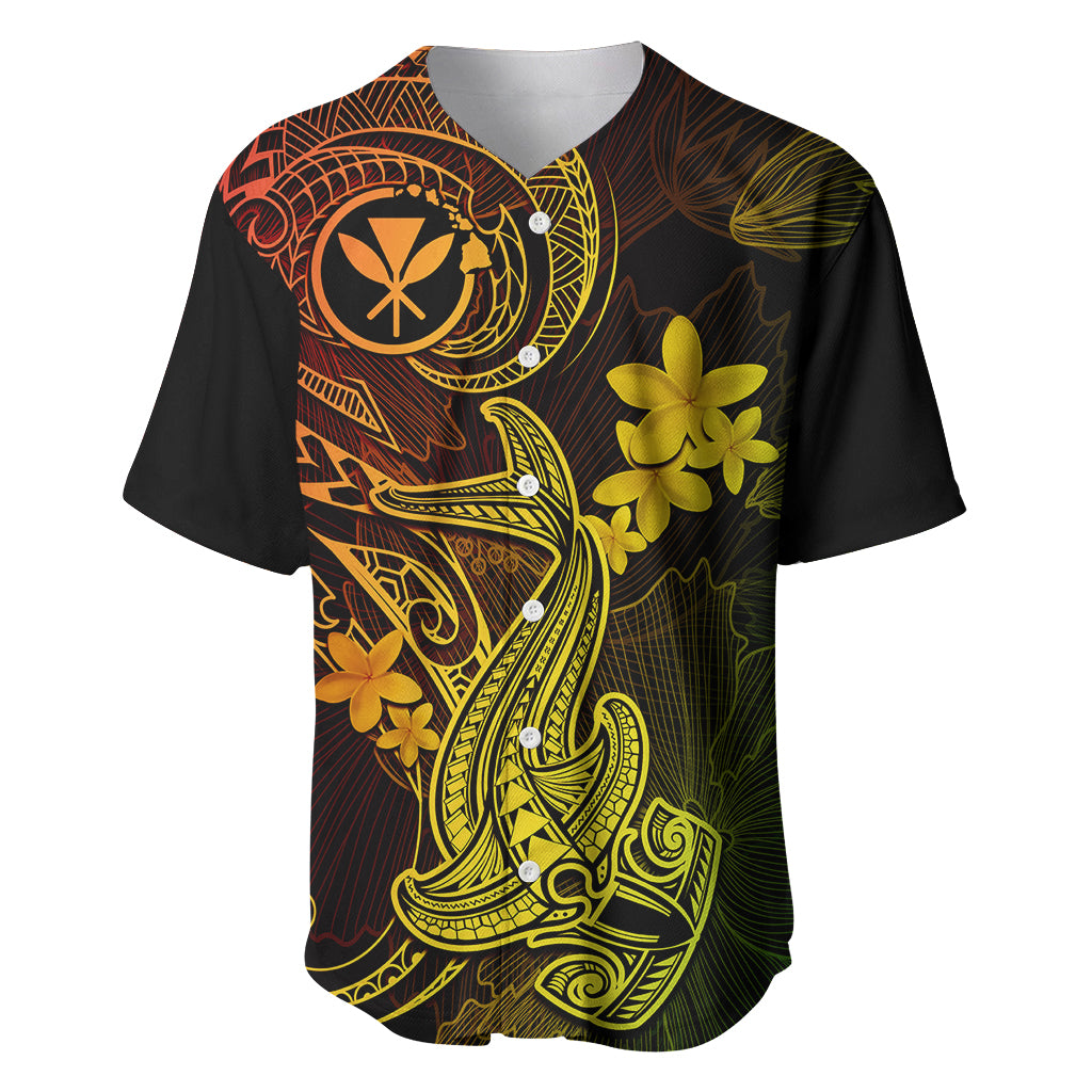 Hawaii Baseball Jersey Hammerhead Shark Tattoo Mix Polynesian Plumeria Reggae Version LT14 Reggae - Polynesian Pride