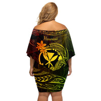 hawaii-off-shoulder-short-dress-hammerhead-shark-tattoo-mix-polynesian-plumeria-reggae-version