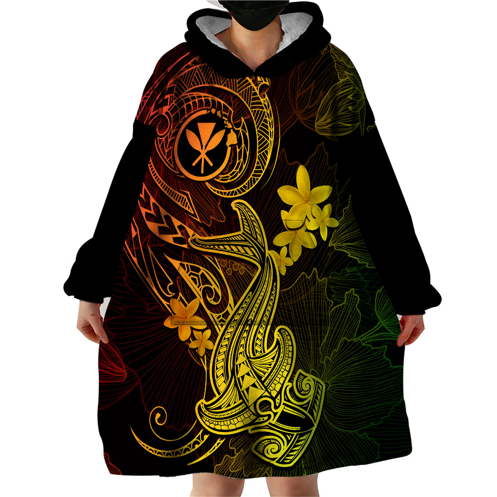 hawaii-wearable-blanket-hoodie-hammerhead-shark-tattoo-mix-polynesian-plumeria-reggae-version