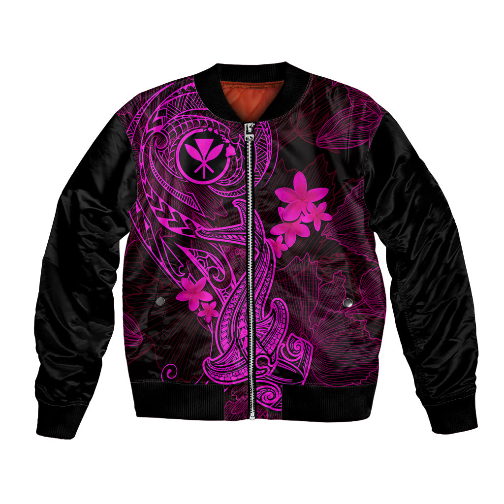 hawaii-bomber-jacket-hammerhead-shark-tattoo-mix-polynesian-plumeria-pink-version