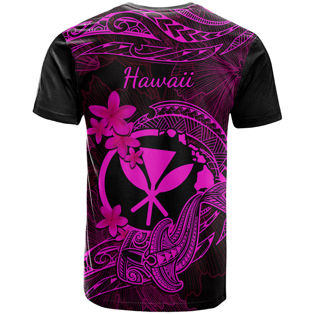 Hawaii T Shirt Hammerhead Shark Tattoo Mix Polynesian Plumeria Pink Version LT14 - Polynesian Pride