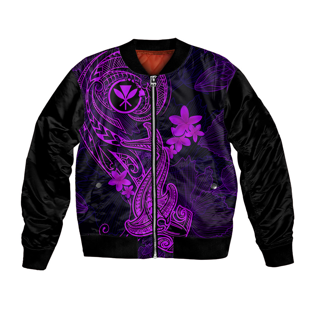 hawaii-bomber-jacket-hammerhead-shark-tattoo-mix-polynesian-plumeria-purple-version