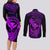 hawaii-couples-matching-long-sleeve-bodycon-dress-and-long-sleeve-button-shirts-hammerhead-shark-tattoo-mix-polynesian-plumeria-purple-version