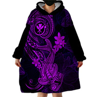 hawaii-wearable-blanket-hoodie-hammerhead-shark-tattoo-mix-polynesian-plumeria-purple-version