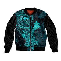 hawaii-bomber-jacket-hammerhead-shark-tattoo-mix-polynesian-plumeria-turquoise-version
